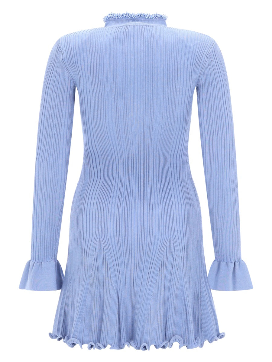 Mini Beaded Dress Blue