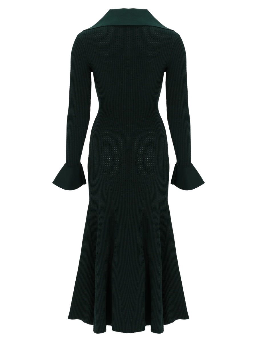Midi Dress With Cut-Out Green
