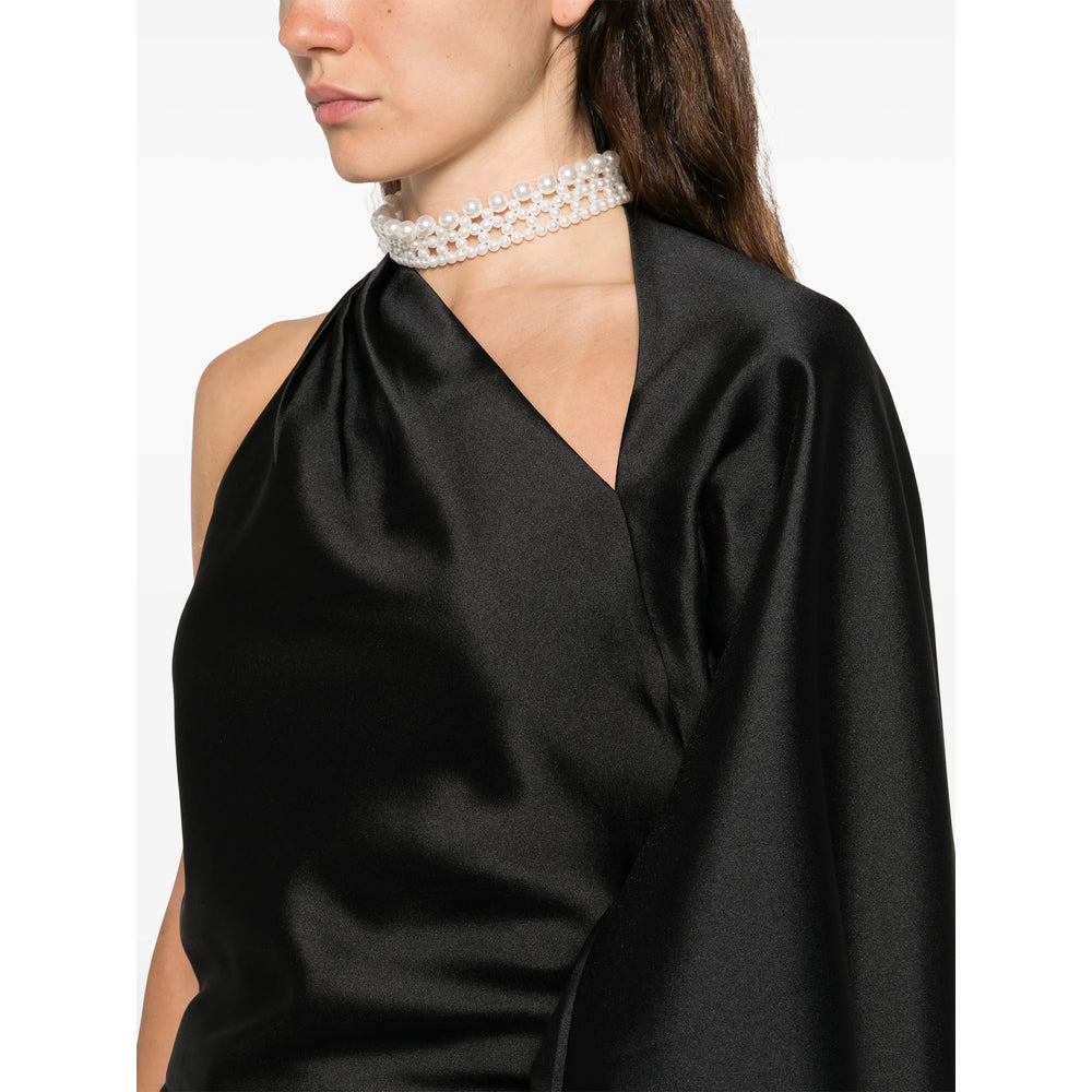 One Shoulder Asymmetric Sleeve Top