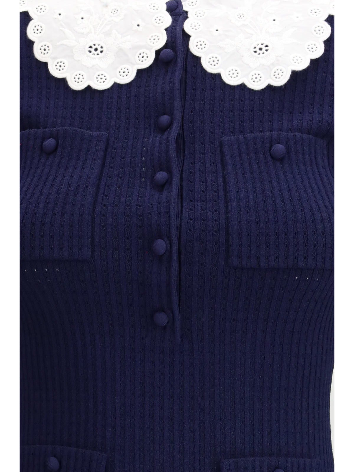 Mini Dress Knit & Taffeta Navy