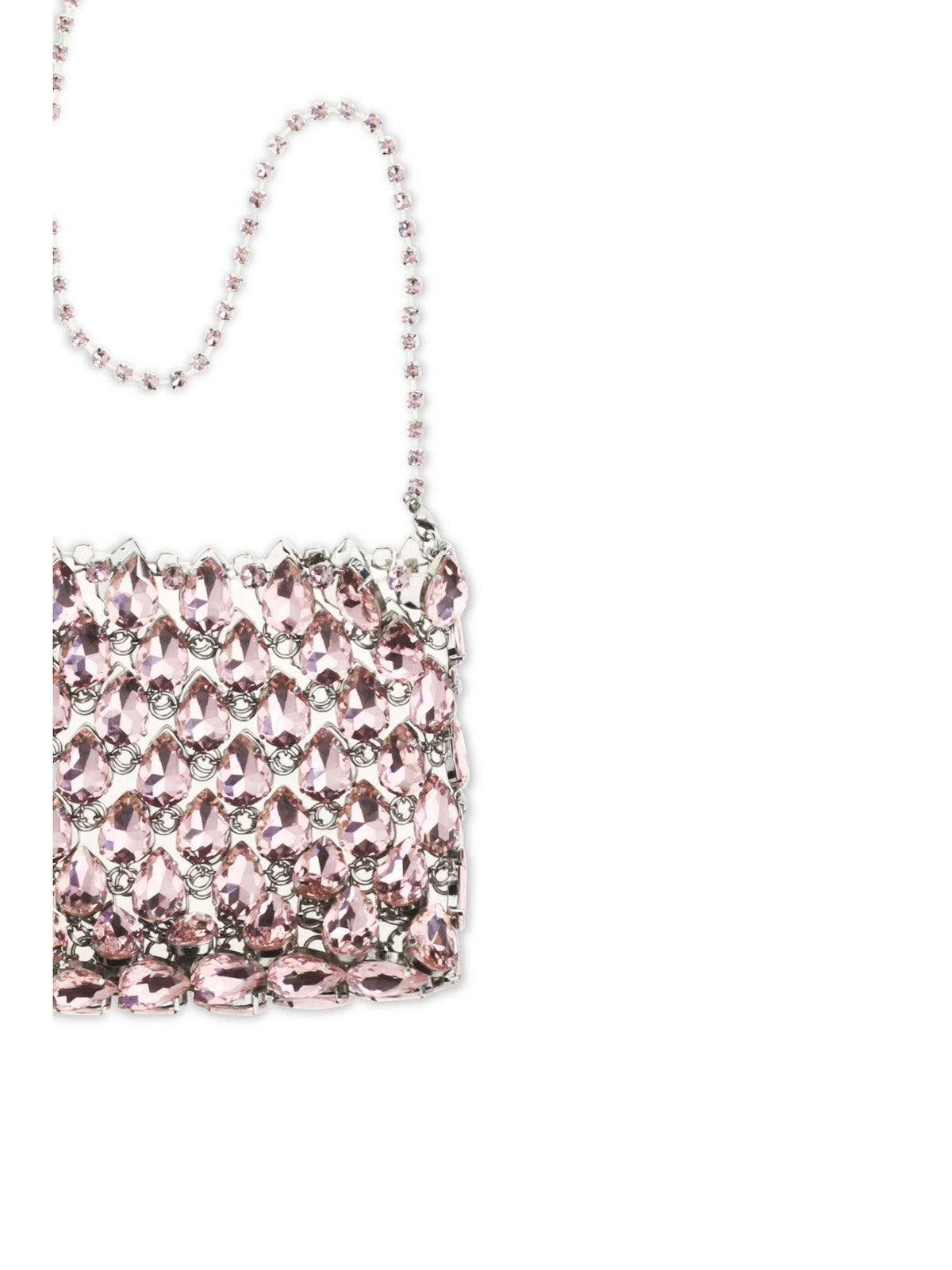 Pouch Pink Crystal Mesh