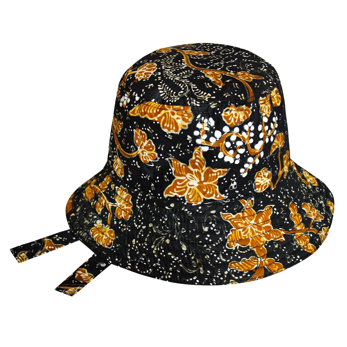 JASMINE Chinoiserie Batik Hat in Brown and Black