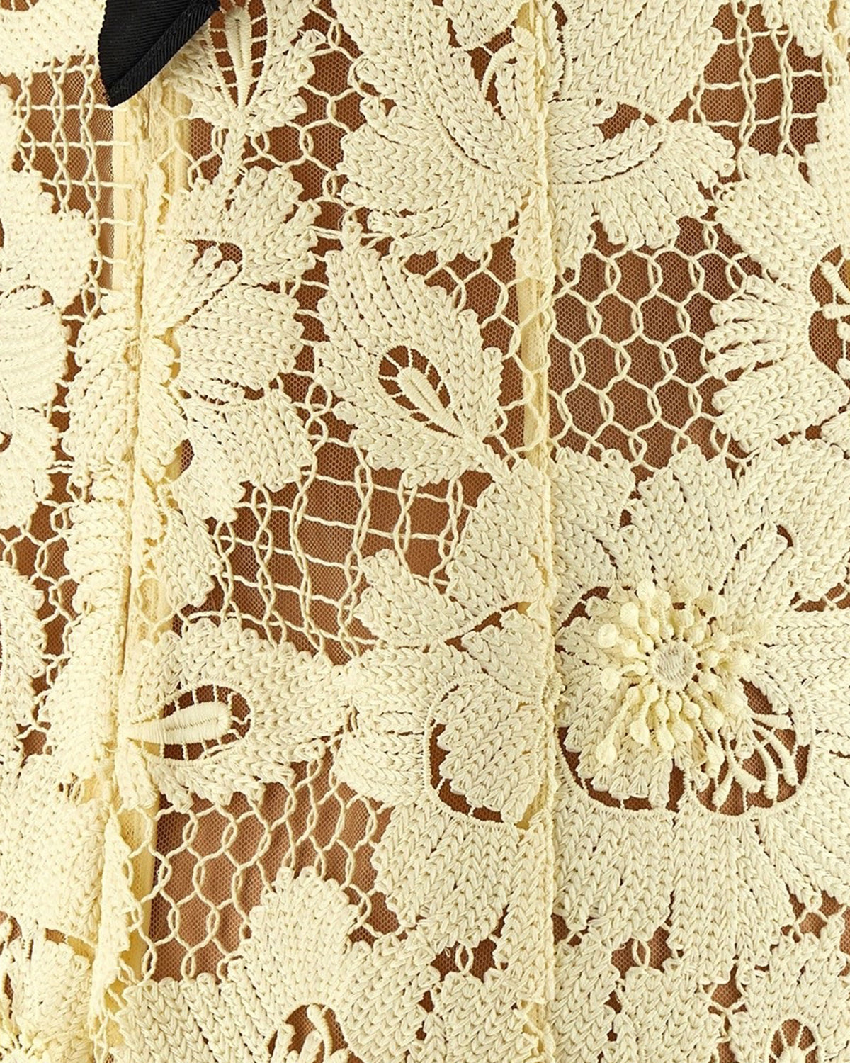 Midi Lace Dress Yellow