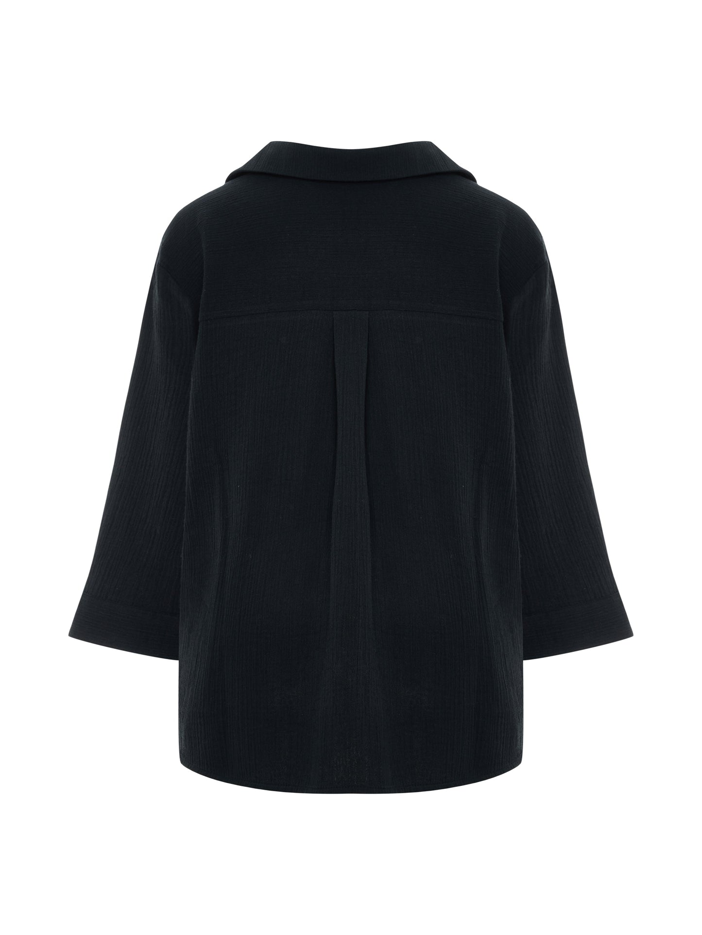 Aura Maxi Shirt - Black