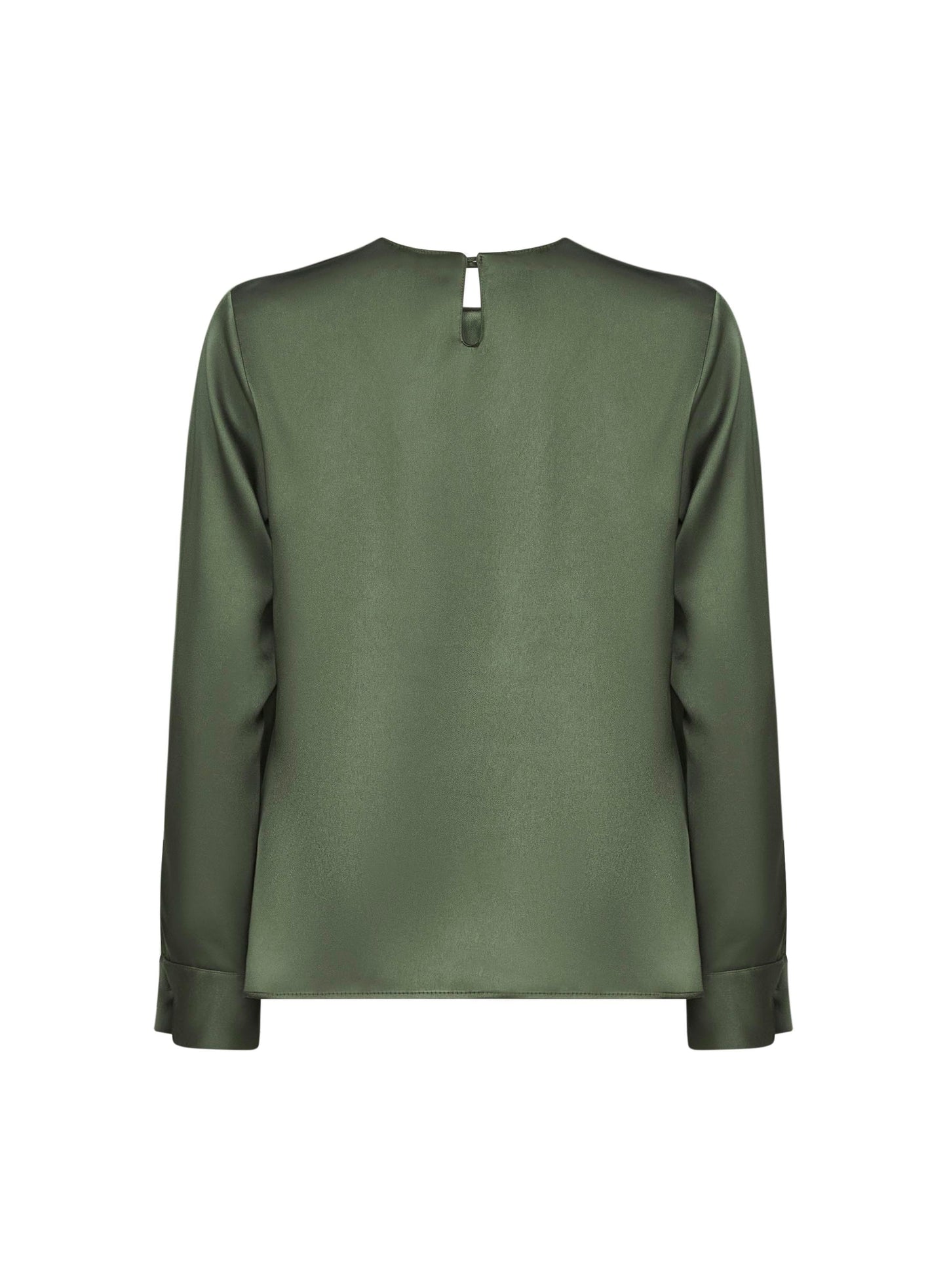 Green Satin Cesta Blouse