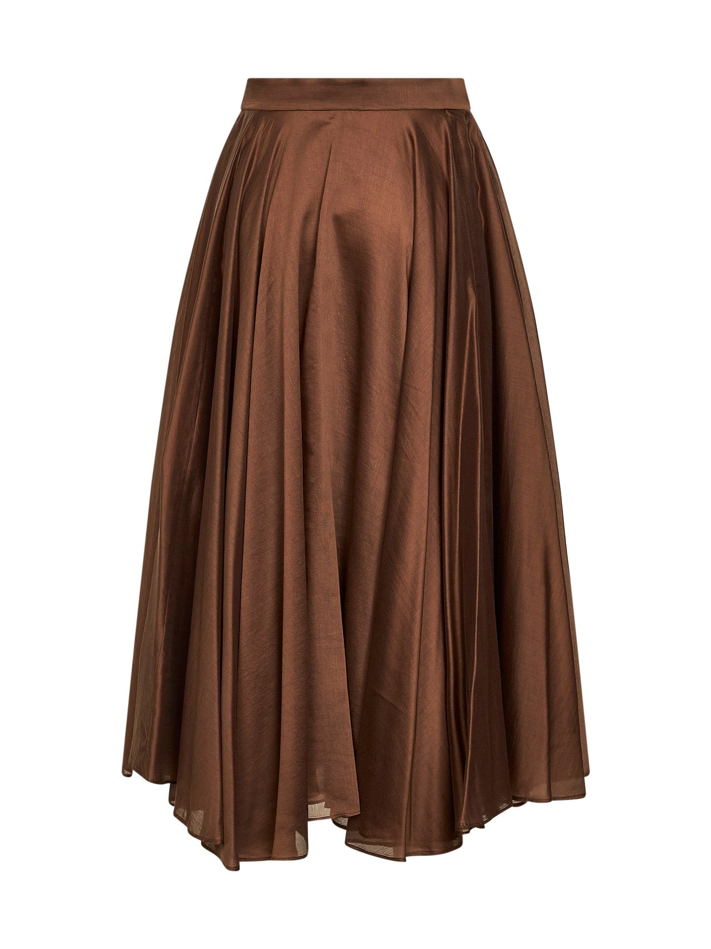 Chocolate Voile Midi Skirt