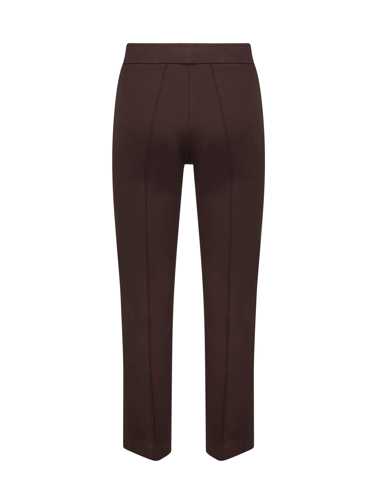 Coffee Stretch Jersey Trumpet Trousers