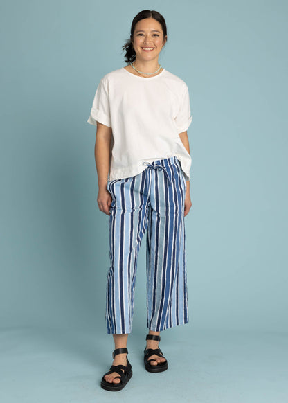 Shore Pant - Wallpaper Stripe Coastal Blue