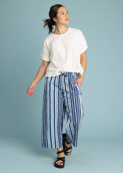 Shore Pant - Wallpaper Stripe Coastal Blue