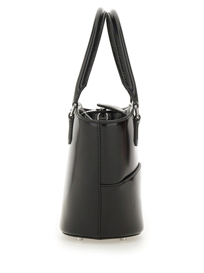 Leather Tote Bag With Charm