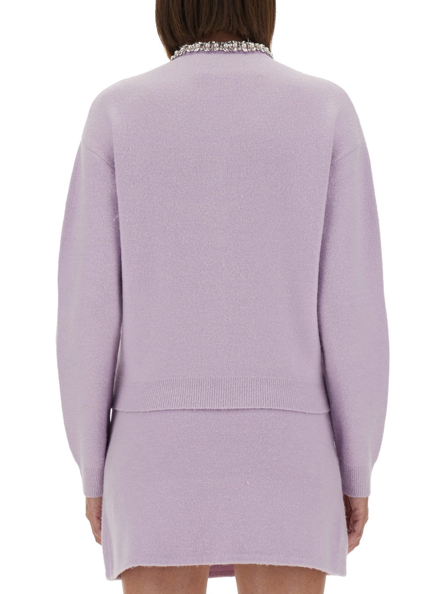 Knitted Cardigan With Crystals