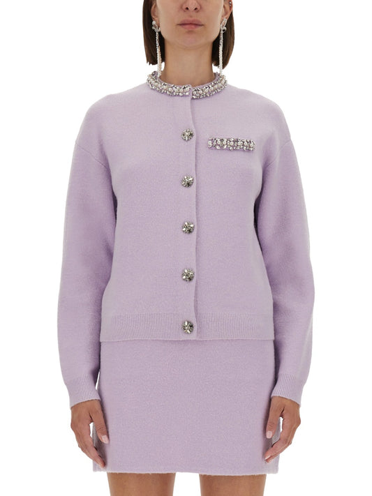 Knitted Cardigan With Crystals
