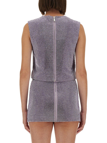 Metal Mesh Top in Lilac