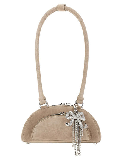 Mini Shoulder Bag in Beige Leather
