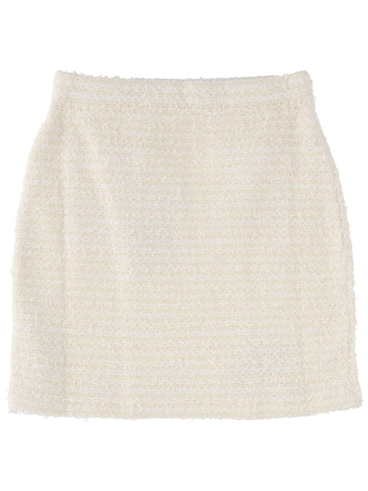 Wool Miniskirt in Ivory