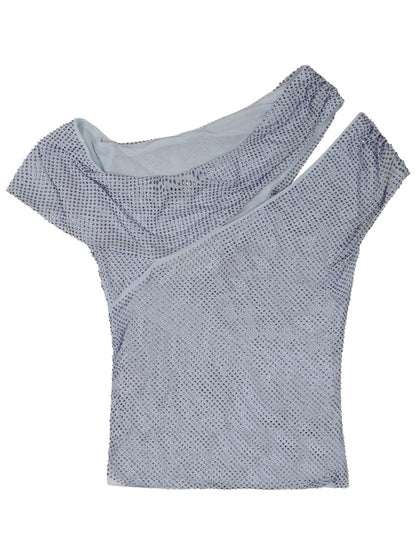 Asymmetrical Top With Rhinestones
