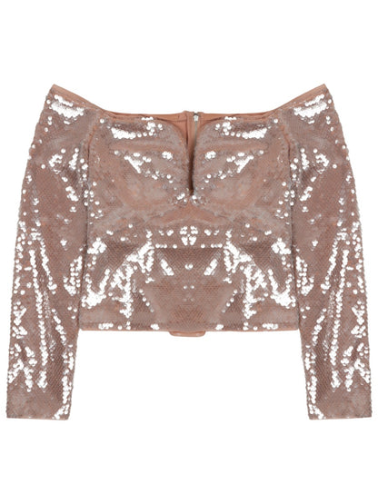 Sequined Sleeveless Top