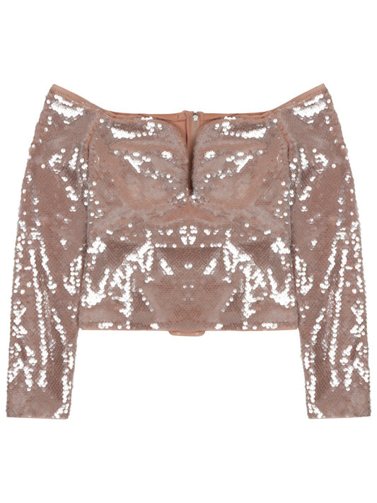 Sequined Sleeveless Top