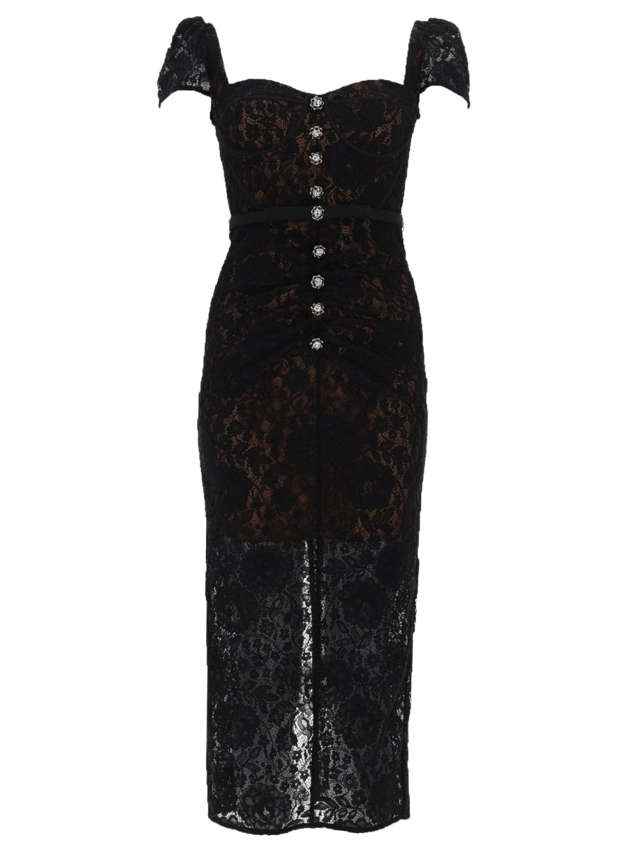 Dress Lace Midi Black