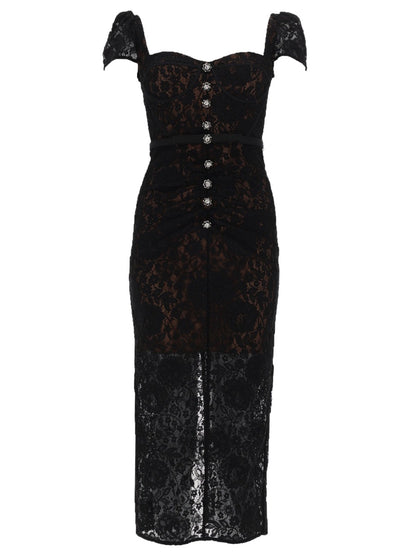 Dress Lace Midi Black