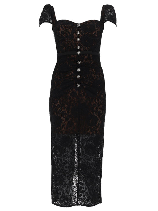 Dress Lace Midi Black