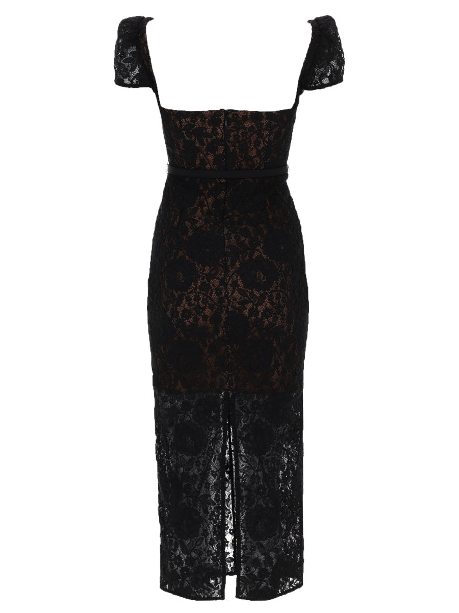 Dress Lace Midi Black