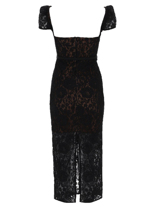Dress Lace Midi Black