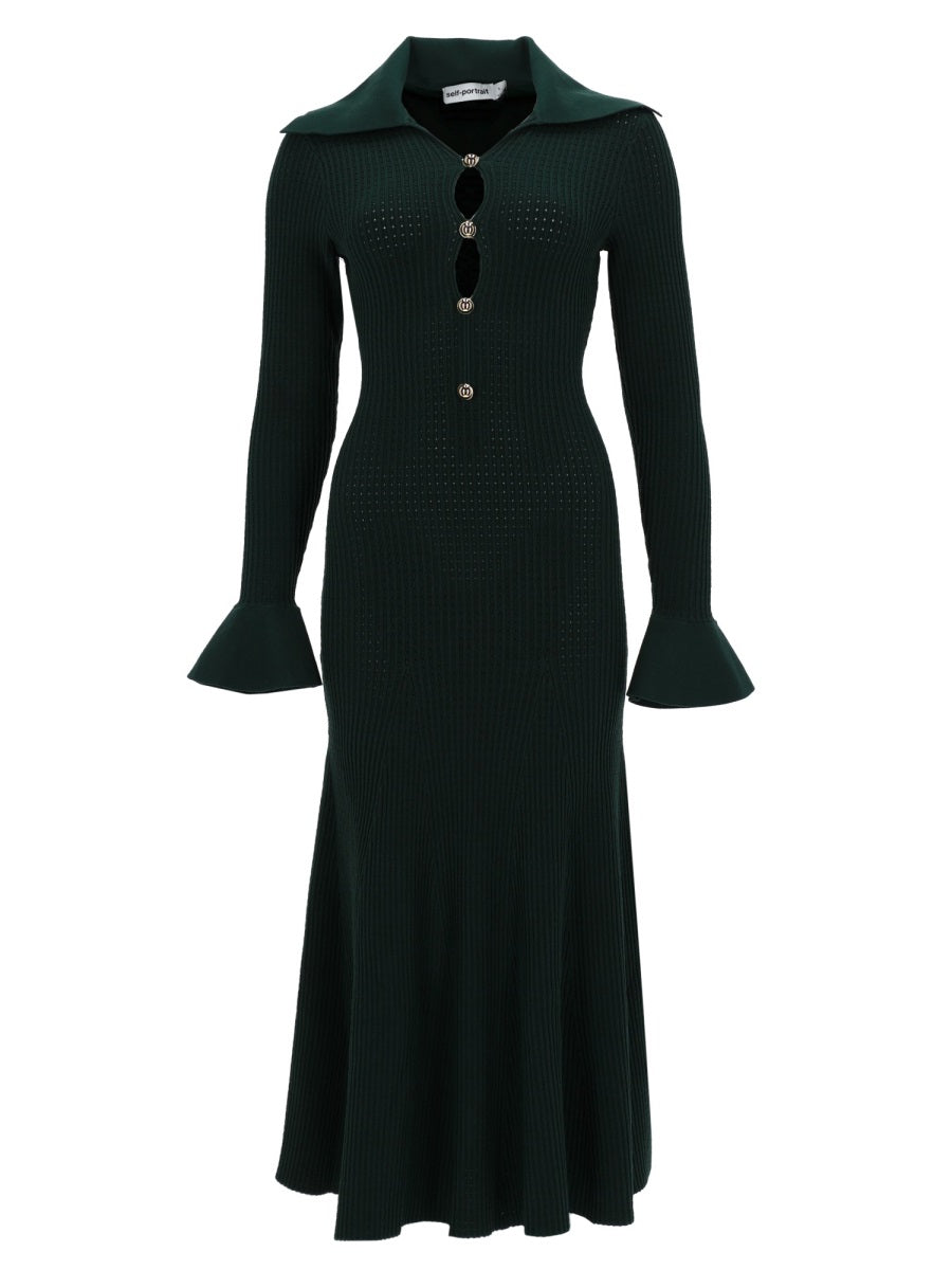 Midi Dress With Cut-Out Green