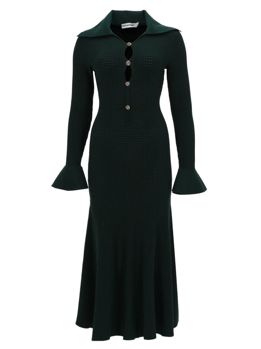 Midi Dress With Cut-Out Green