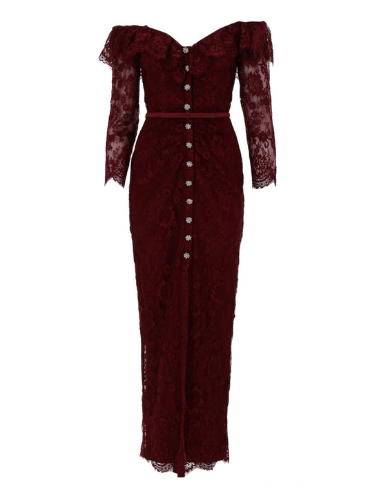 Dress in Bordeaux Lace