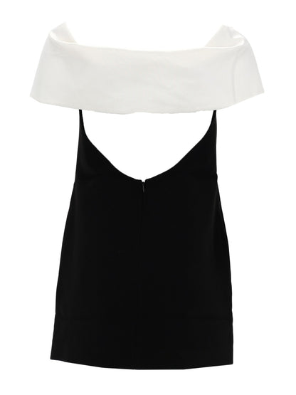 Mini Dress With Flower Detail Black
