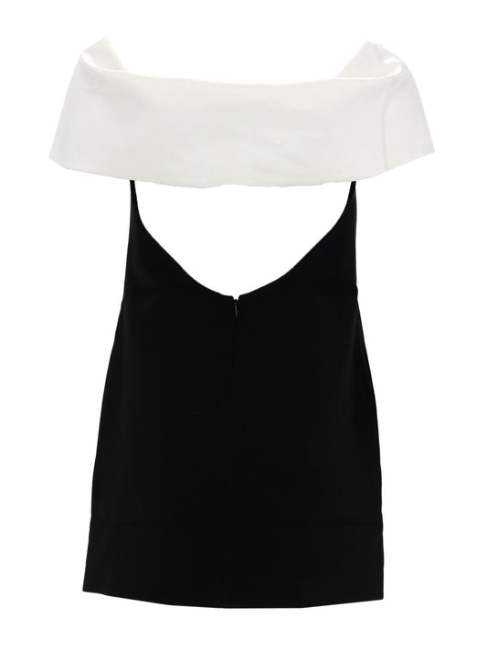 Mini Dress With Flower Detail Black