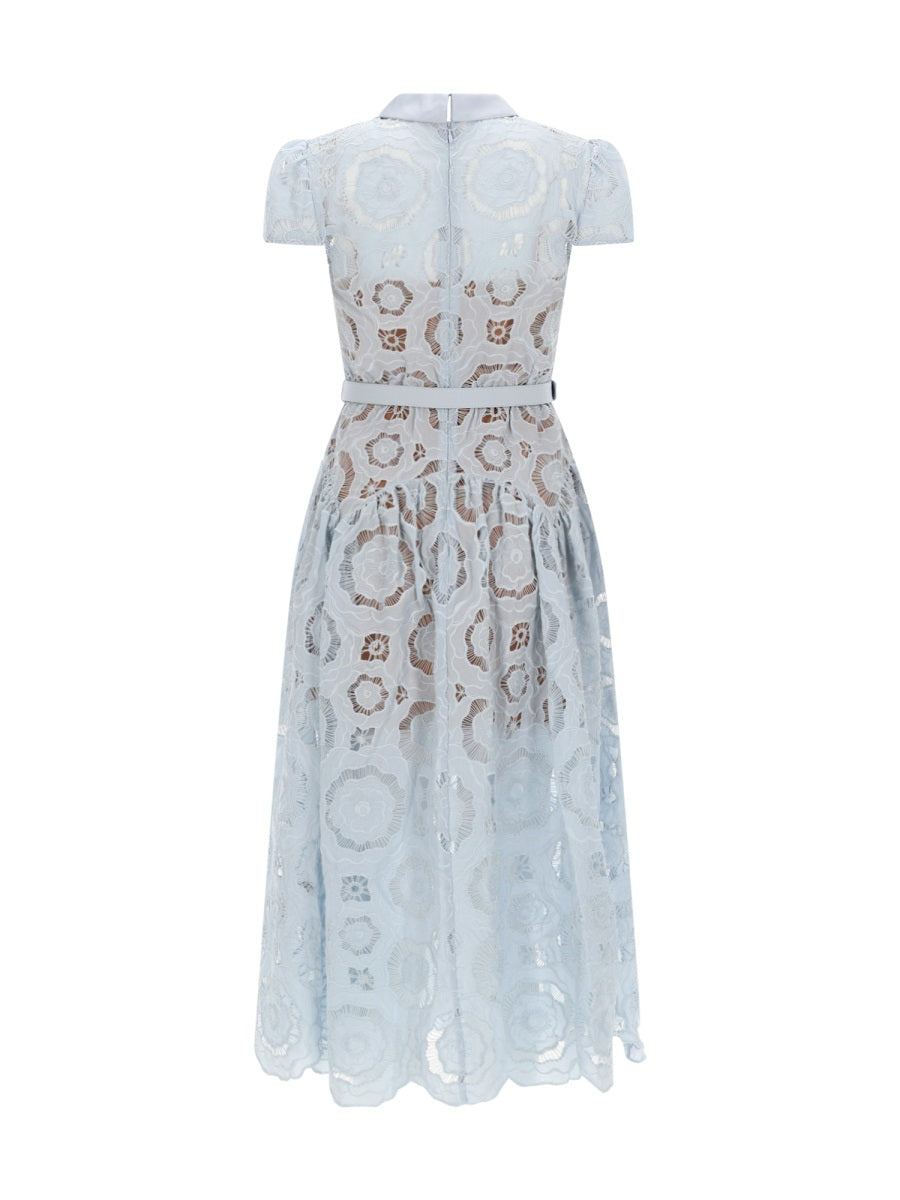 Lace Midi Dress Azure