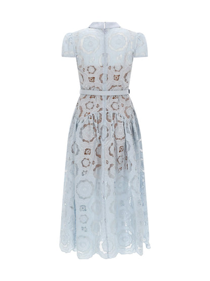 Lace Midi Dress Azure