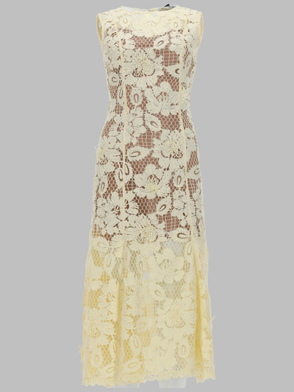 Midi Crochet Dress - Yellow