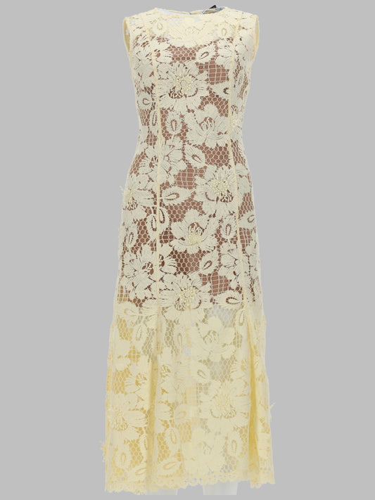 Midi Crochet Dress - Yellow