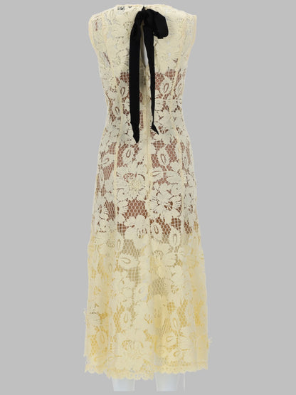 Midi Crochet Dress - Yellow