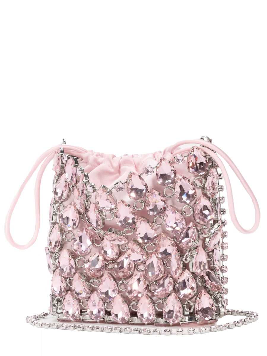 Mini Bag Metallic Knit Pink
