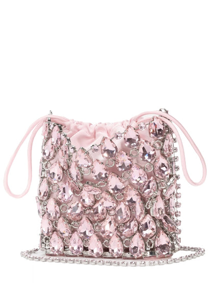 Mini Bag Metallic Knit Pink