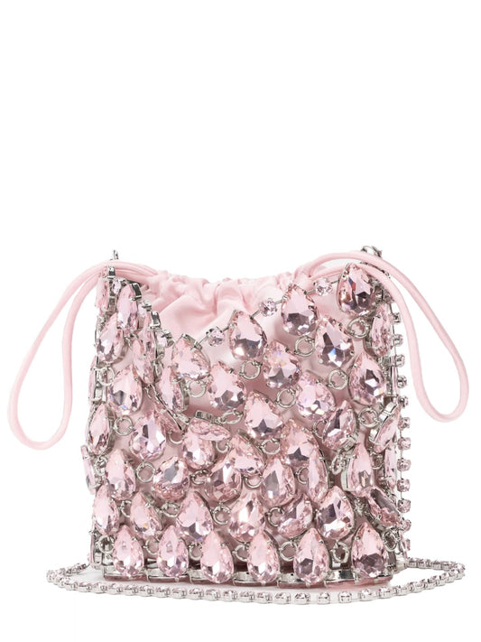 Mini Bag Metallic Knit Pink