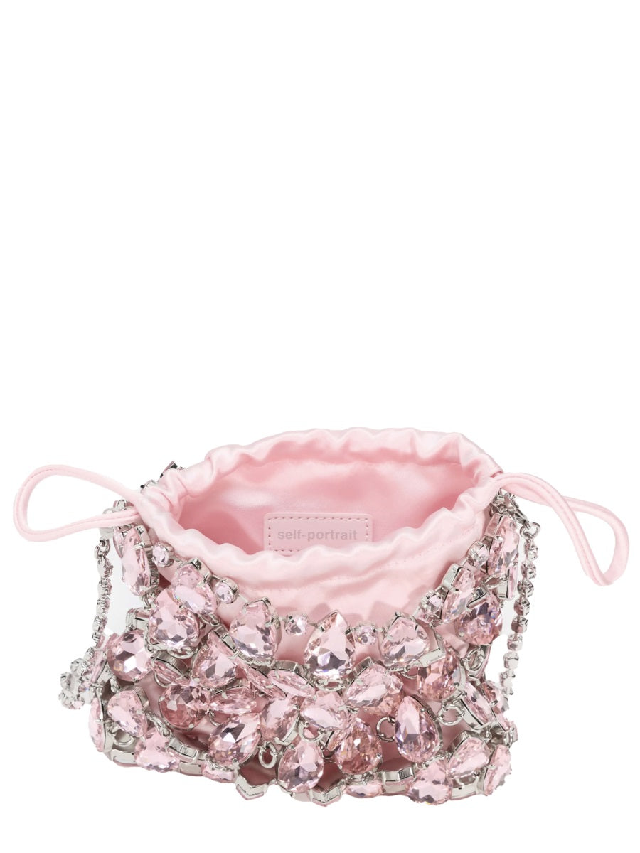 Mini Bag Metallic Knit Pink