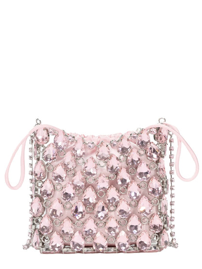 Mini Bag Metallic Knit Pink