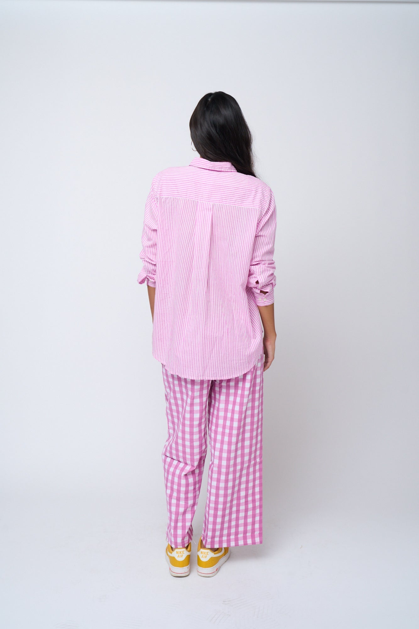 Good Boyfriend Shirt - Menswear Stripe Dahlia