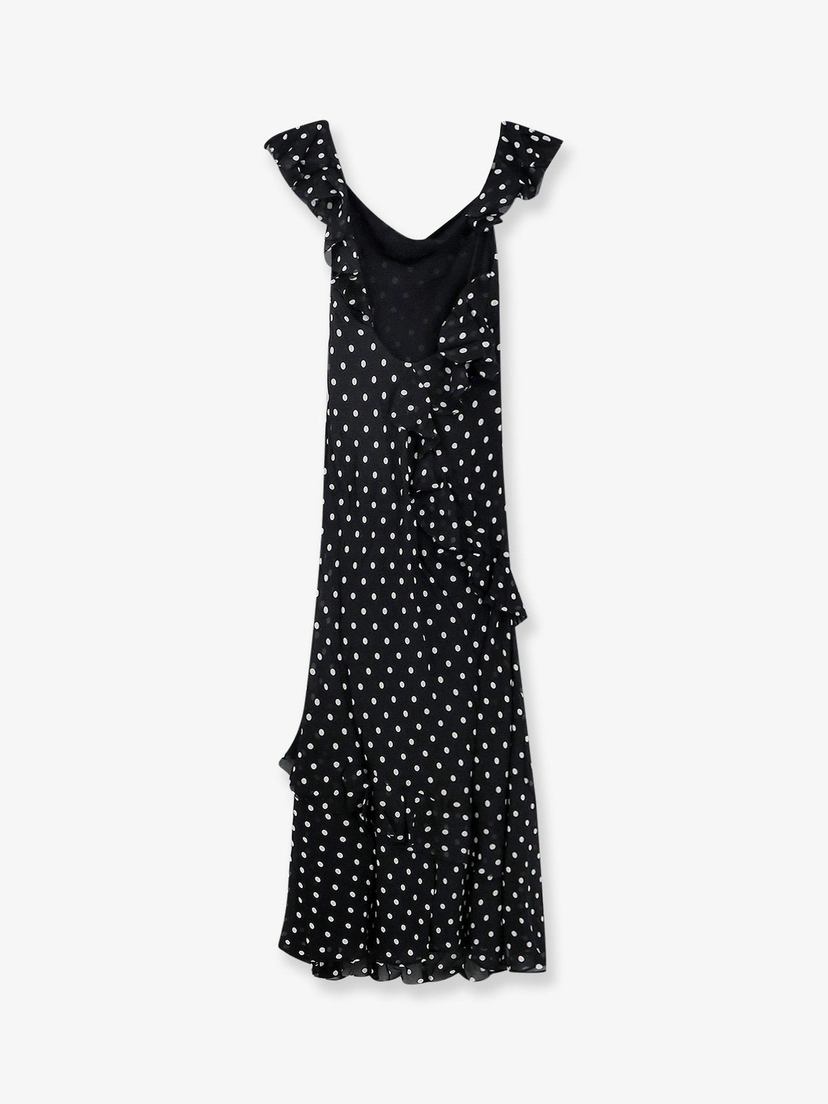 Dress Polka-Dot Viscose Black