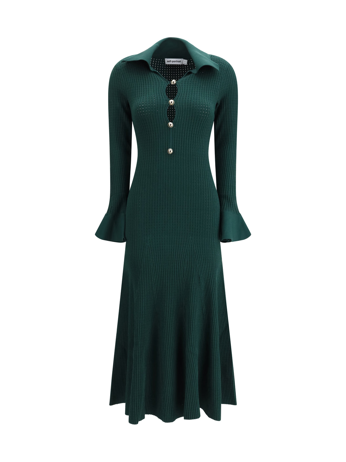 Knit Midi Dress Green