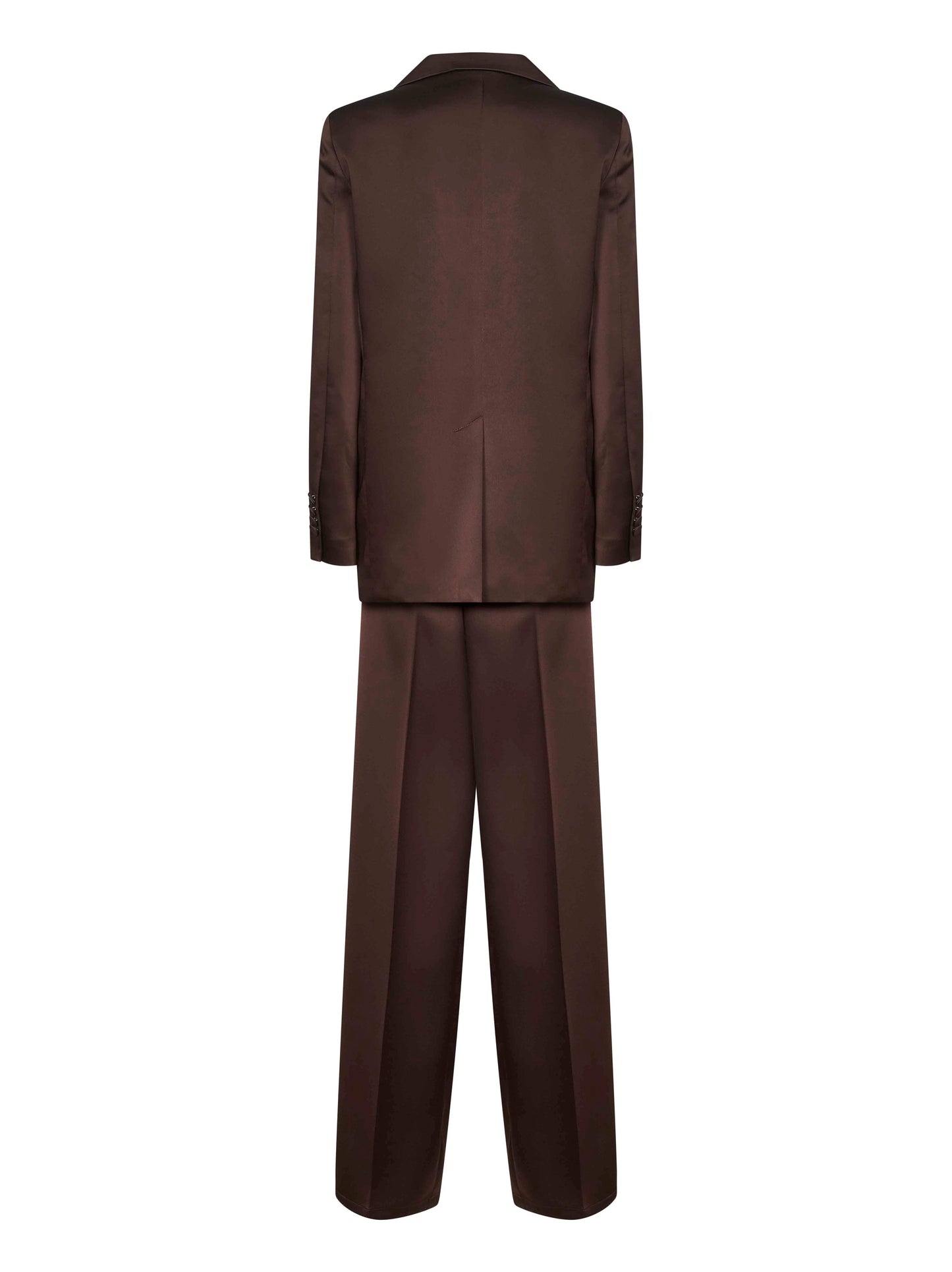 Coffee Satin Telvera Suit