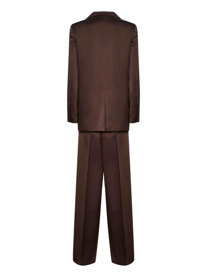Coffee Satin Telvera Suit