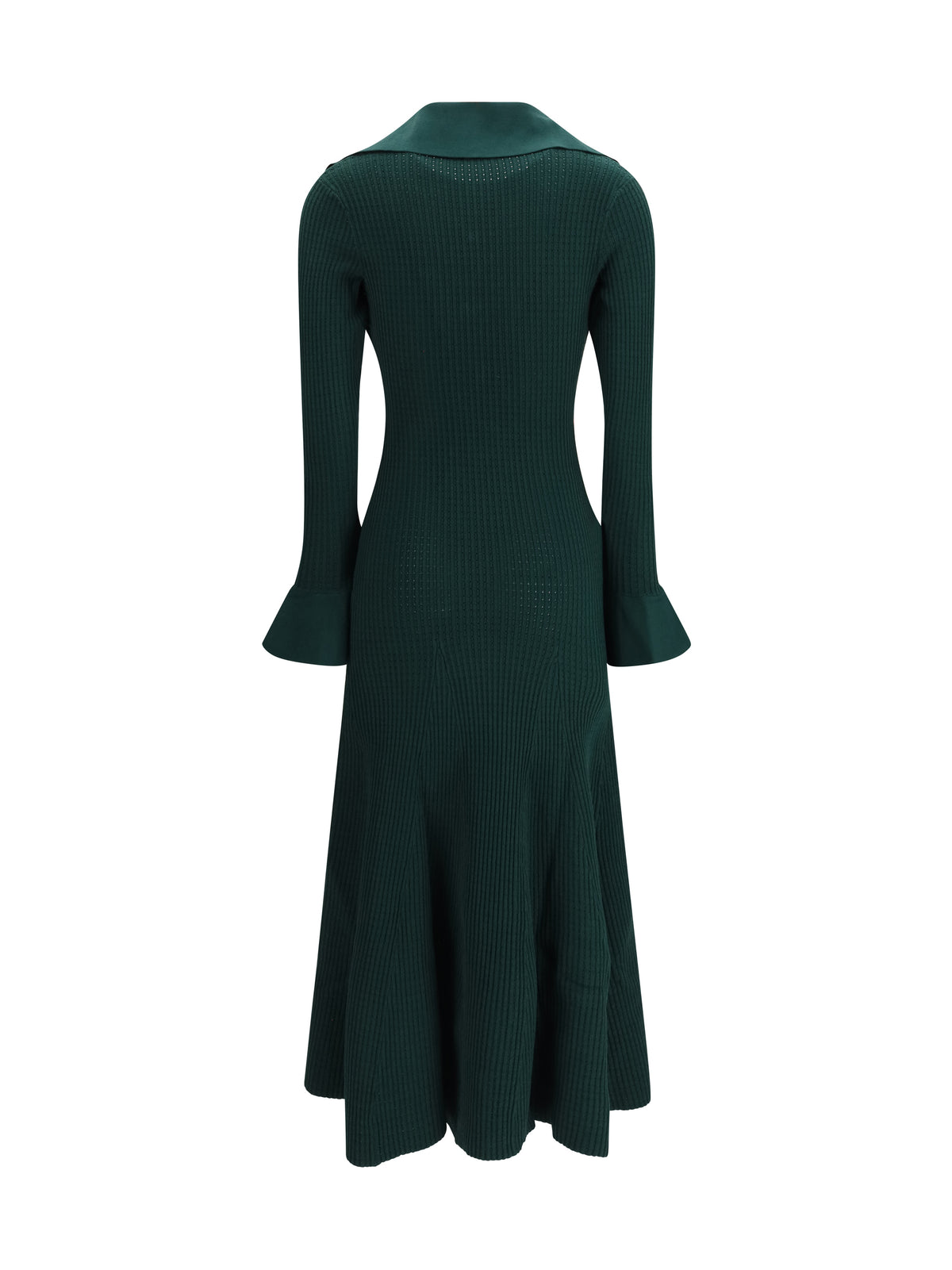 Knit Midi Dress Green