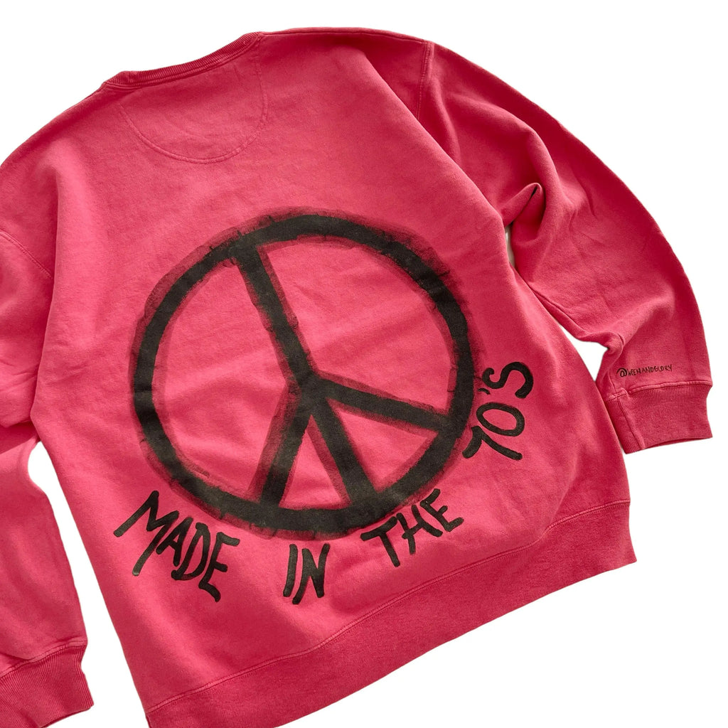 '70s Baby!' Painted Red Crewneck by Wren + Glory Wren + Glory