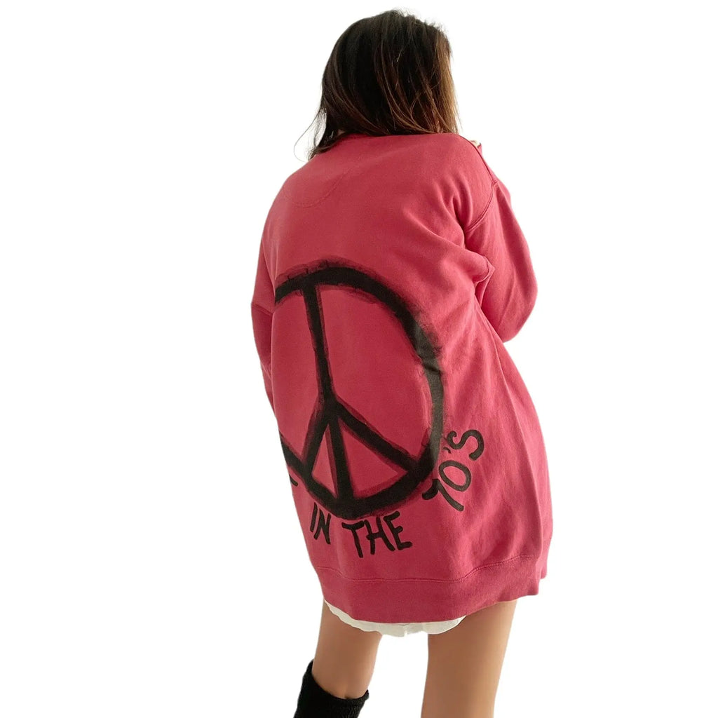 '70s Baby!' Painted Red Crewneck by Wren + Glory Wren + Glory